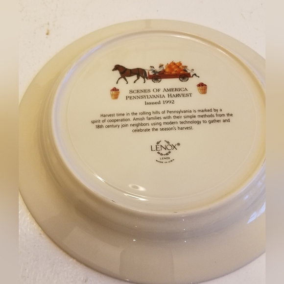 Lenox China Collectible Plate Gold Rim Scenes of America With Stand and Box - Picture 9 of 12